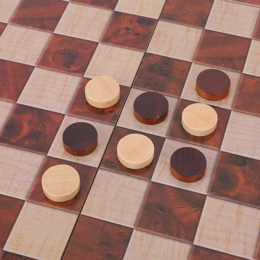 Large Chessboard 29x29cm Developing Strategic Thinking 3 in 1 Chess Chekers Backgammon No Toxic Wood Board Game for Boys Girls