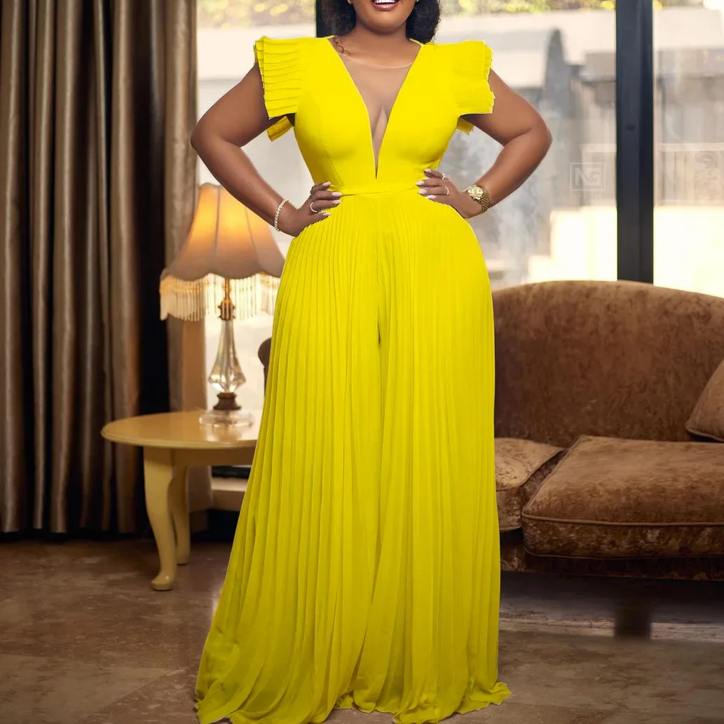 Fashion Summer New Jumpsuits for Women Slim Fit Jumpsuit Solid High Waist Slim Straight Leg Wide Leg Pants Women Clothing