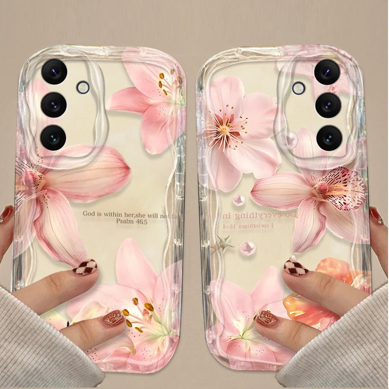 Pink Trumpet Flower Design Phone Case