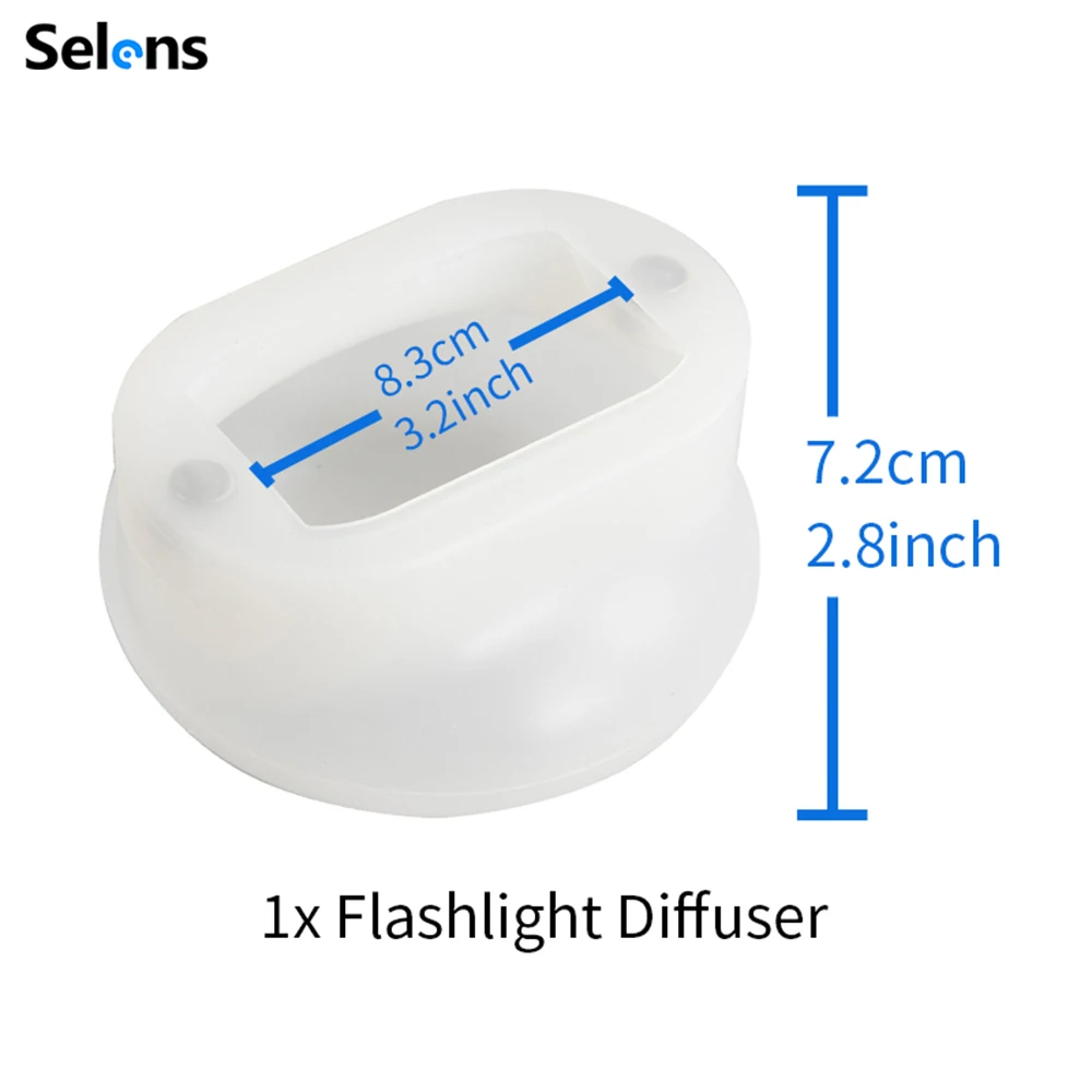 Selens Flash Light Silicone Light Diffuser Rubber Sphere For Canon Nikon Yongnuo Camera Flash Photography Props