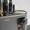 Multi-purpose Knife Chopsticks Holder with Seasoning Box Kitchen Plastic Utensil Drying Rack Spoon Fork Cutlery Storage Cylinder 4