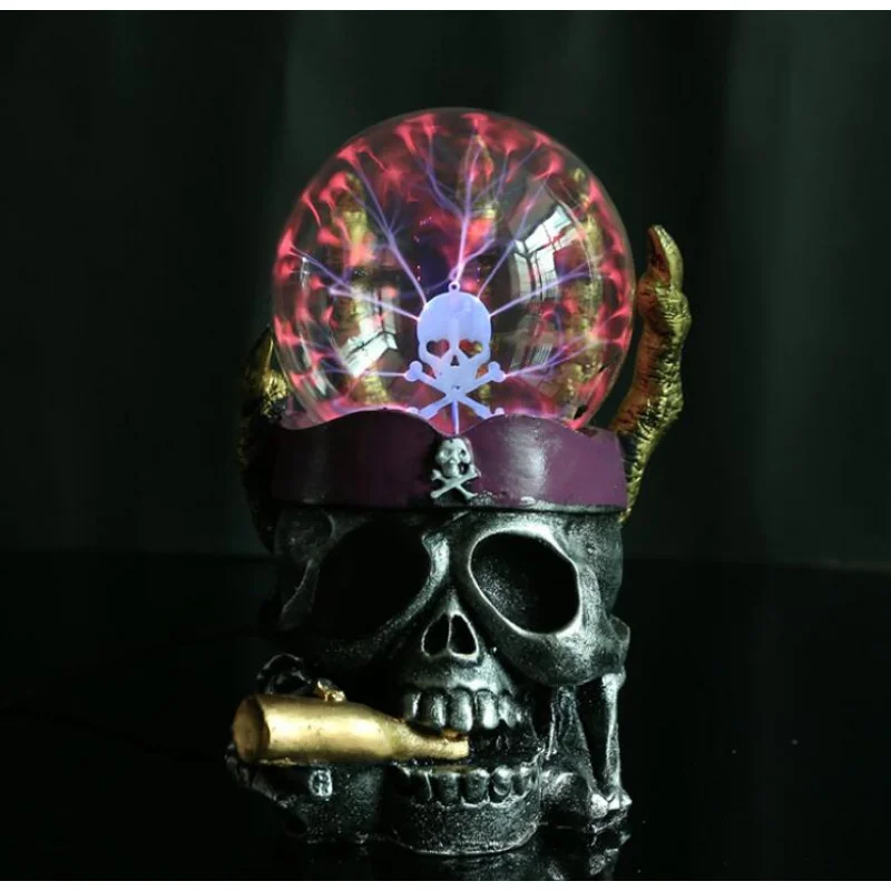 

Resin crafts magic ball wholesale and skull cigarette in the mouth of creative fashion crystal luminous magic factory outle