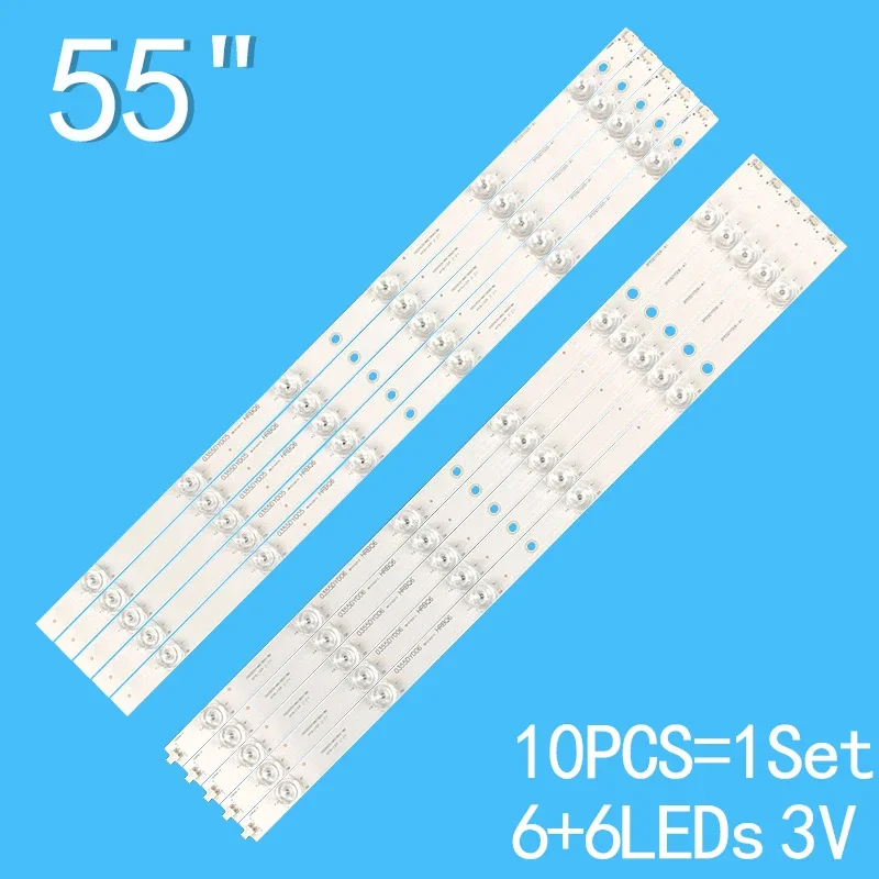 LED TV Bar light For 12pcs LC43490058A LC43490059A LC43490062A LC43490063A LC43490064A H0846-L HRBQ6 CANTV55SD160 0355DY006 03 for lg 43 lcd tv lc43490059a lc43490058a 43uj6500 43uj655v 43lk6000plf 43lk5100 43lj624v 43uj631v 43lj5500 43lj510v 43lj541v