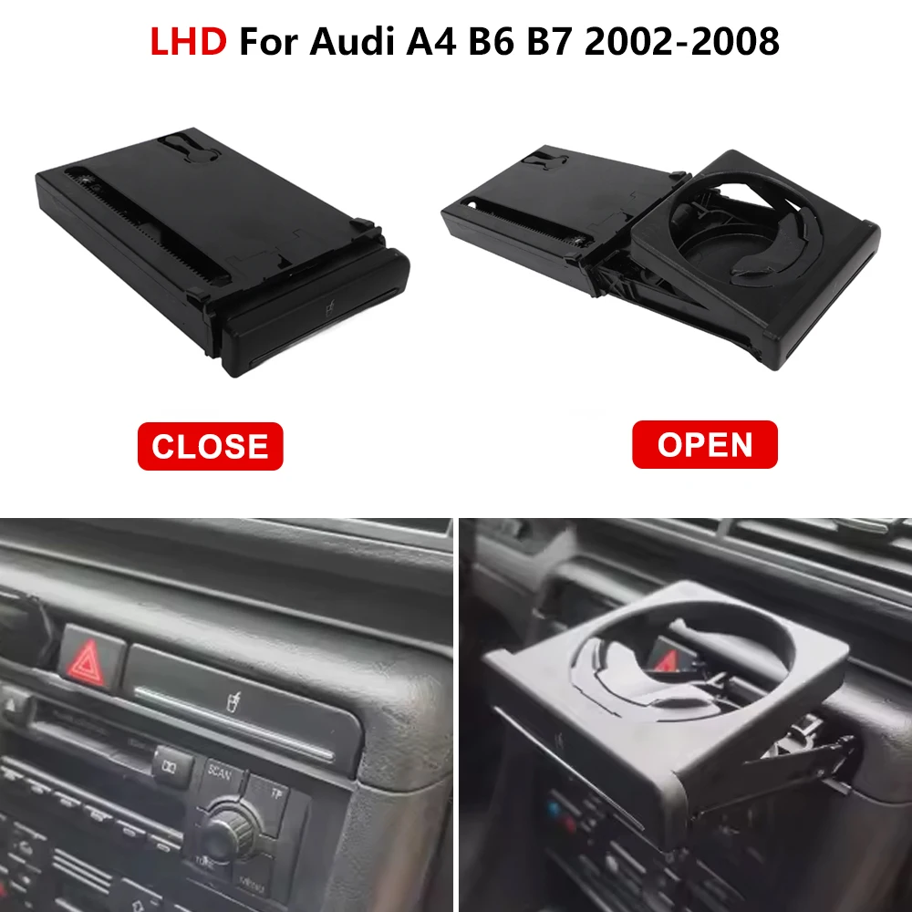 아우디 A4 B6 B7 2002-2008 차량용 앞좌석 컵홀더 마운트 8E1862534 K 자동차 음료 커피 병 홀더 음료수 접이식 휴대용
