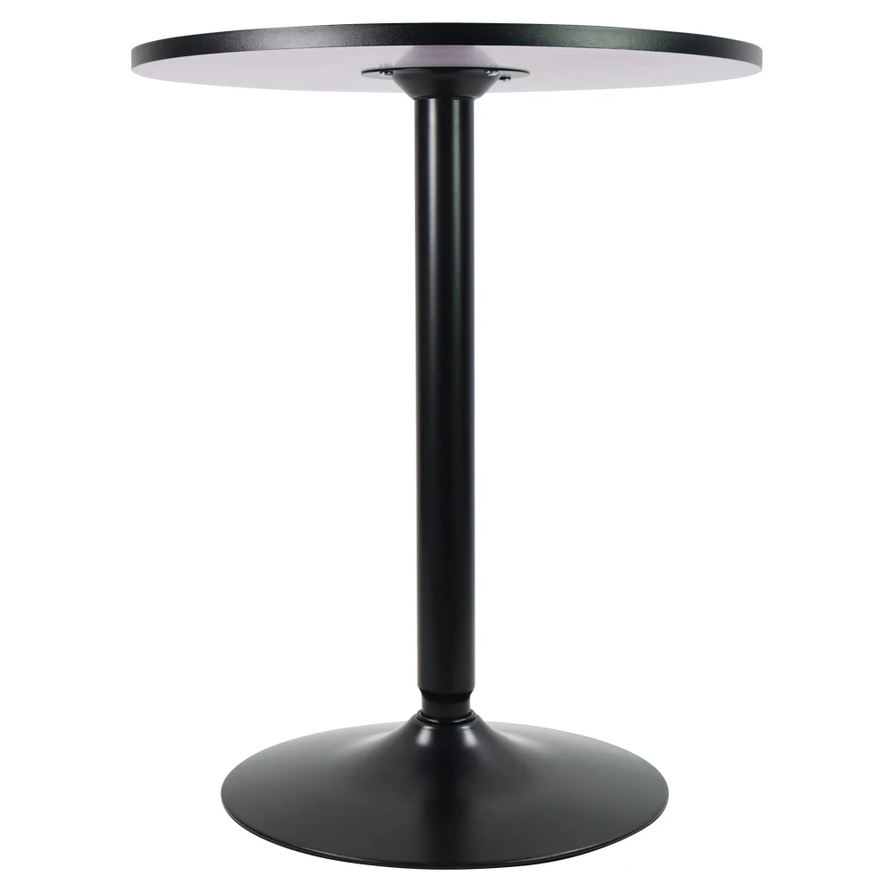 KKTONER Round Bar Table 23.6-Inch Top for Cocktail Bar Pub Dining Bistro (28.7H, Black) 5