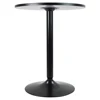 KKTONER Round Bar Table 23.6-Inch Top for Cocktail Bar Pub Dining Bistro (28.7H, Black) 5