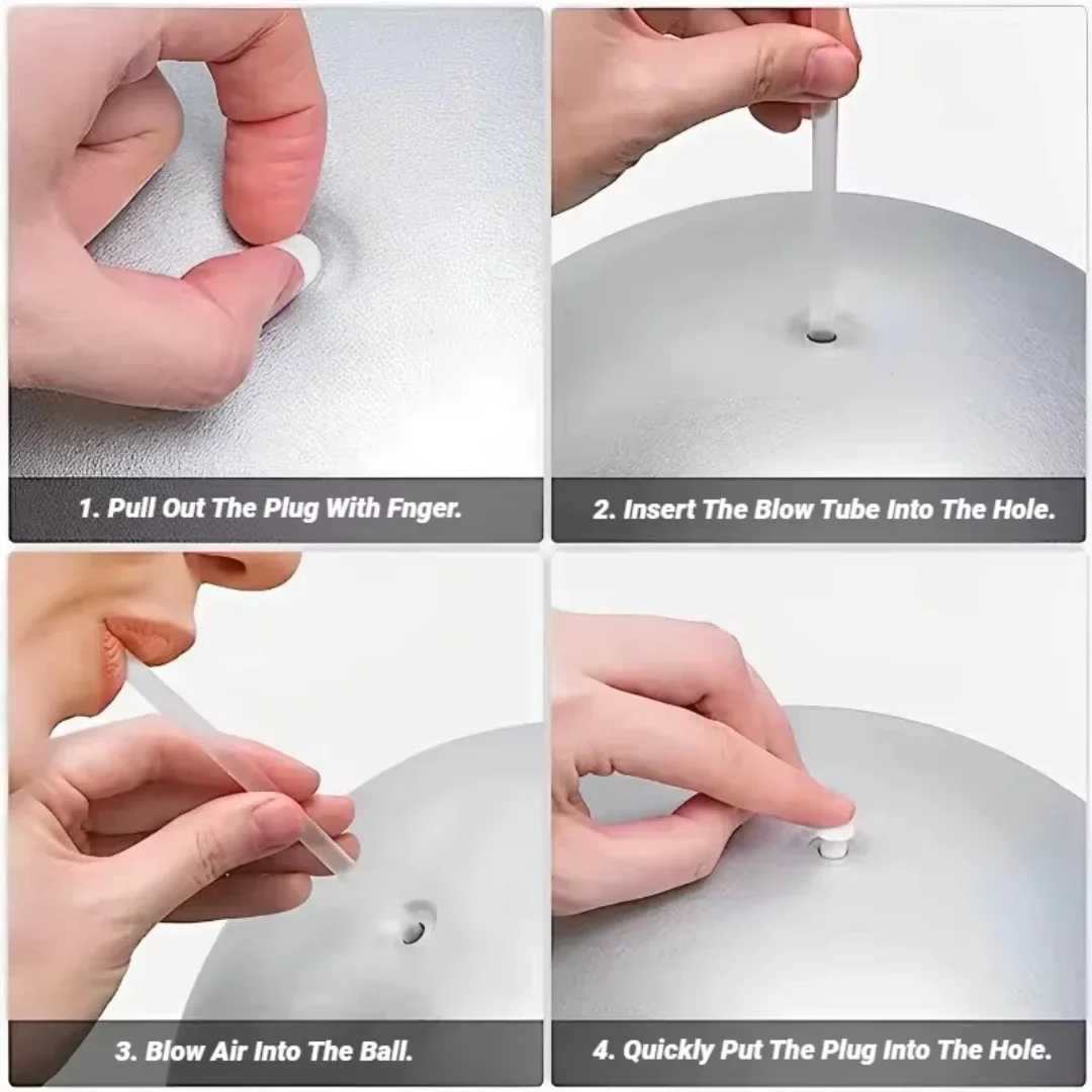 New 25cm Yoga Ball Soft PVC Non Slip Pilates Ball Easy Inflation Inflatable Exercise Ball Home Training