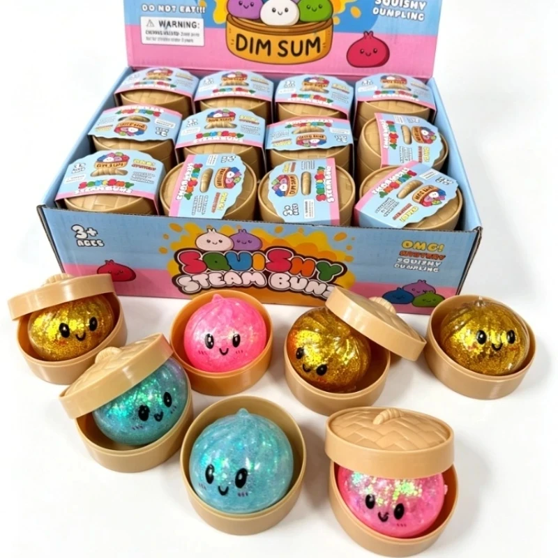 Dumpling Squishy Sensory Steamer Stress Relief Fidget Toy Gift