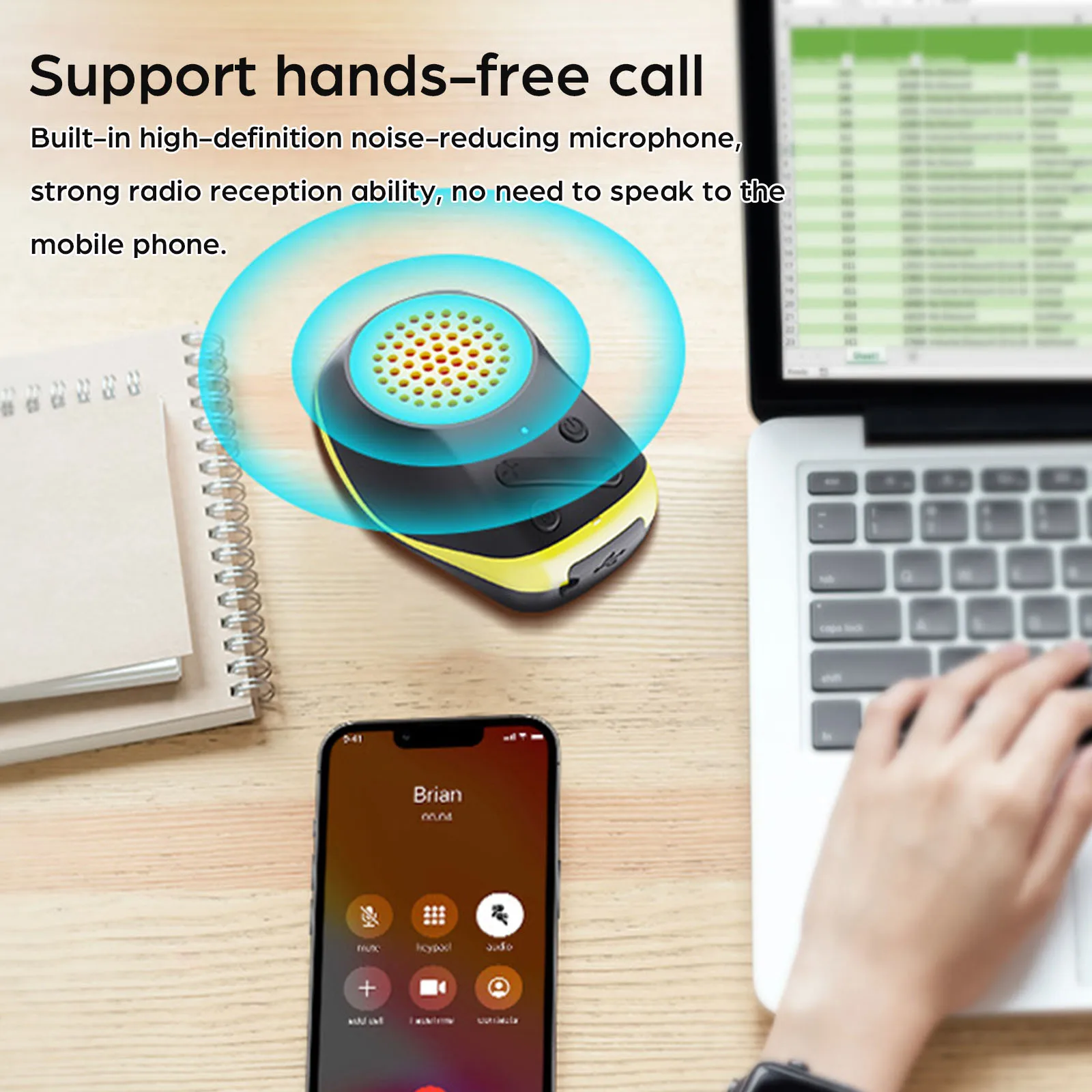 Mini Pocket Bluetooth Speaker IPX5 Waterproof Outdoor Subwoofer Portable Wearable Wireless Stereo Music with Magnetic Clip Box