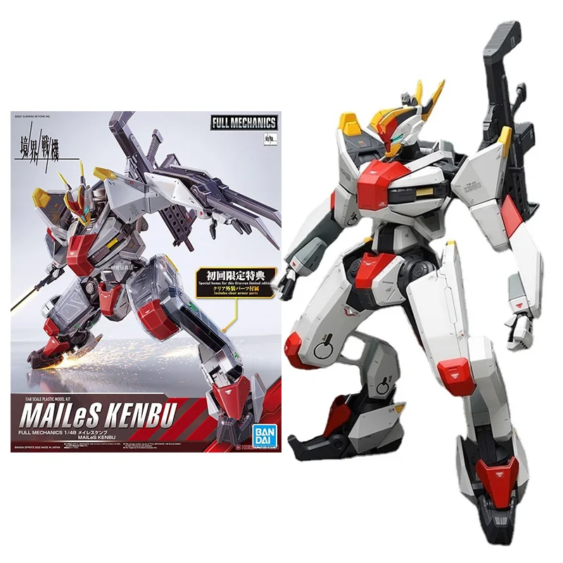 

Bandai Genuine AMAIM Warrior Anime Figure FULL MECHANICS 1/48 MAILes Kenbu Collectible Anime Action Figure Toys for Children