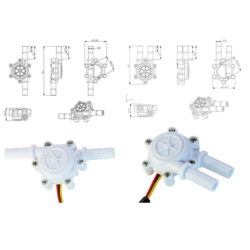 1/4-Inch Quick Water Flow Flowmeter Counter 0.2-8L/min flow meter water flow meter