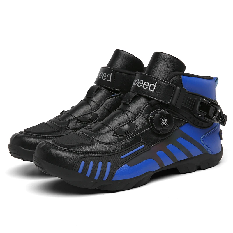 

New Moto Botas Microfiber Leather Boats Motorcycle Short Boots Professional moto shoes Racing bota motociclista Motorcycle Boots