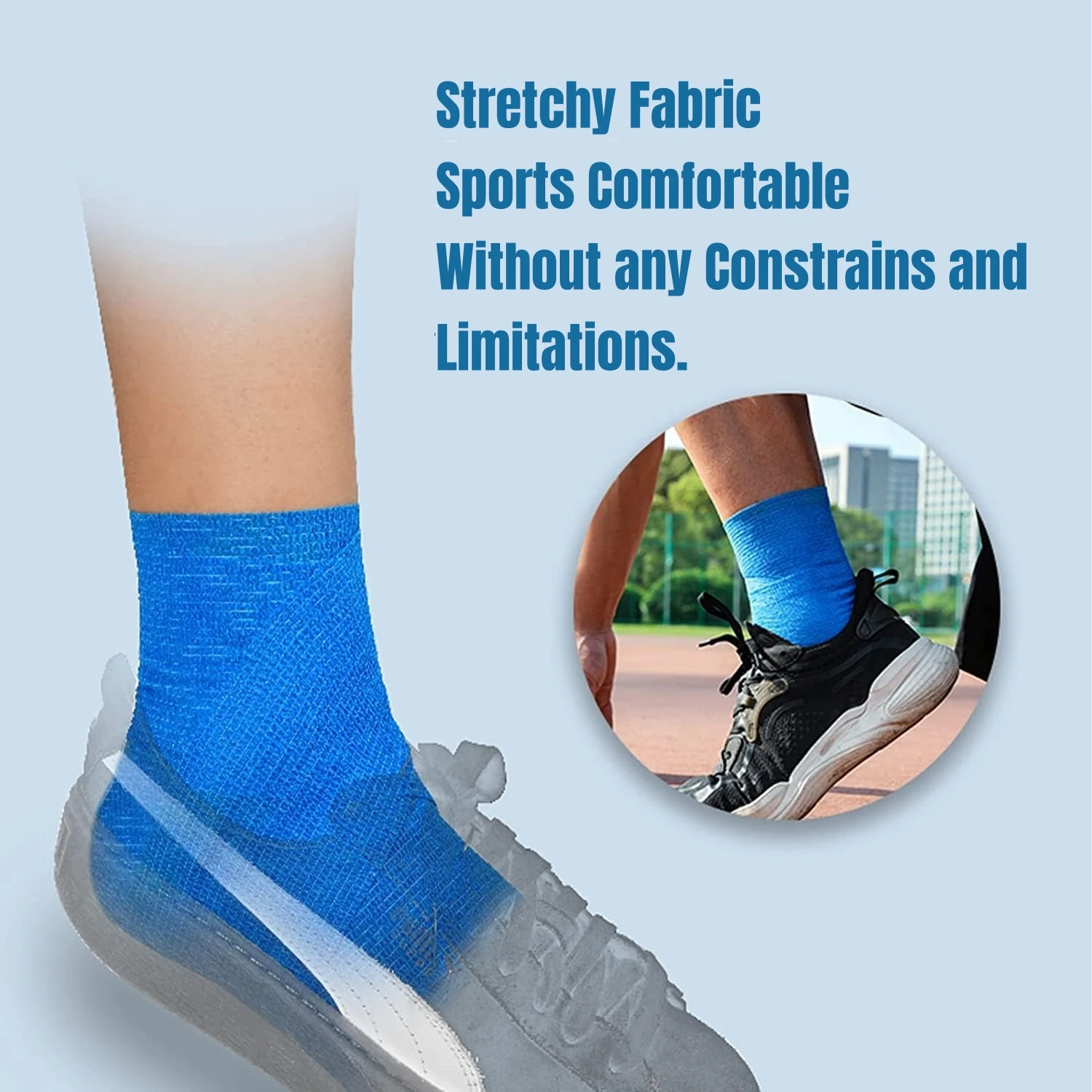 20pcs Self-Adherent Cohesive Tape Wrap Adhesive Bandage Non-Woven Elastoplast Pets Sports Football for Wrist Ankle 5cm X 4.5M - Image 5