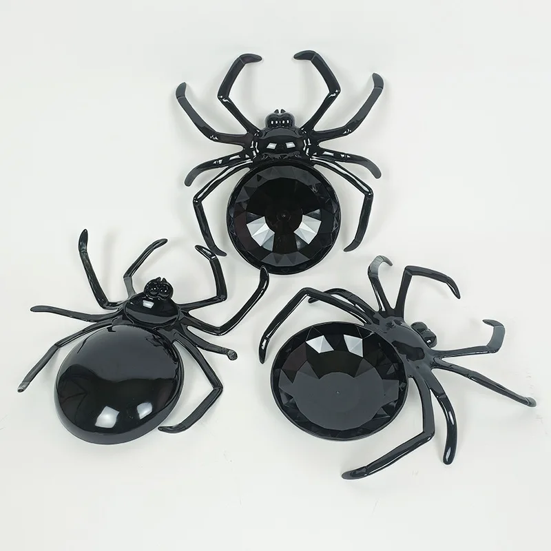 1PC Spider Fruit Plate Halloween Home Decor Plastic Spider Dessert Plate Cake Fruit Plate Snack Plate Atmosphere Decoration Prop