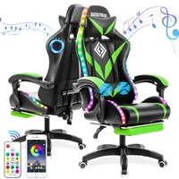 Gaming Chair with PVC Leather Massage Swivel Ergonomic Reclining High Back Office Chair Height Adjustable Headrest Lumbar Suppor 1