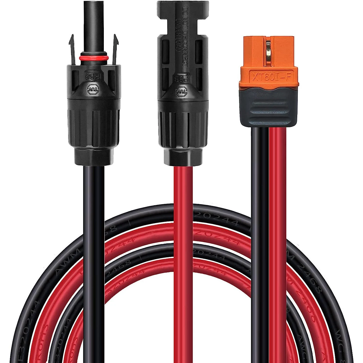 Conector Solar para Adaptador Xt60i Conector de Conexão do Painel Solar Xt60i-f Cabo de Extensão Cabo 12awg Compatível para Solar Gener