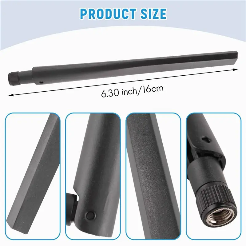 강력 추천-3개의 새로운 금속 와이파이 안테나, RP-SMA 인터페이스, 5Dbi 2.4G/5G 듀얼 밴드 무선 와이파이 안테나, ASUS R용