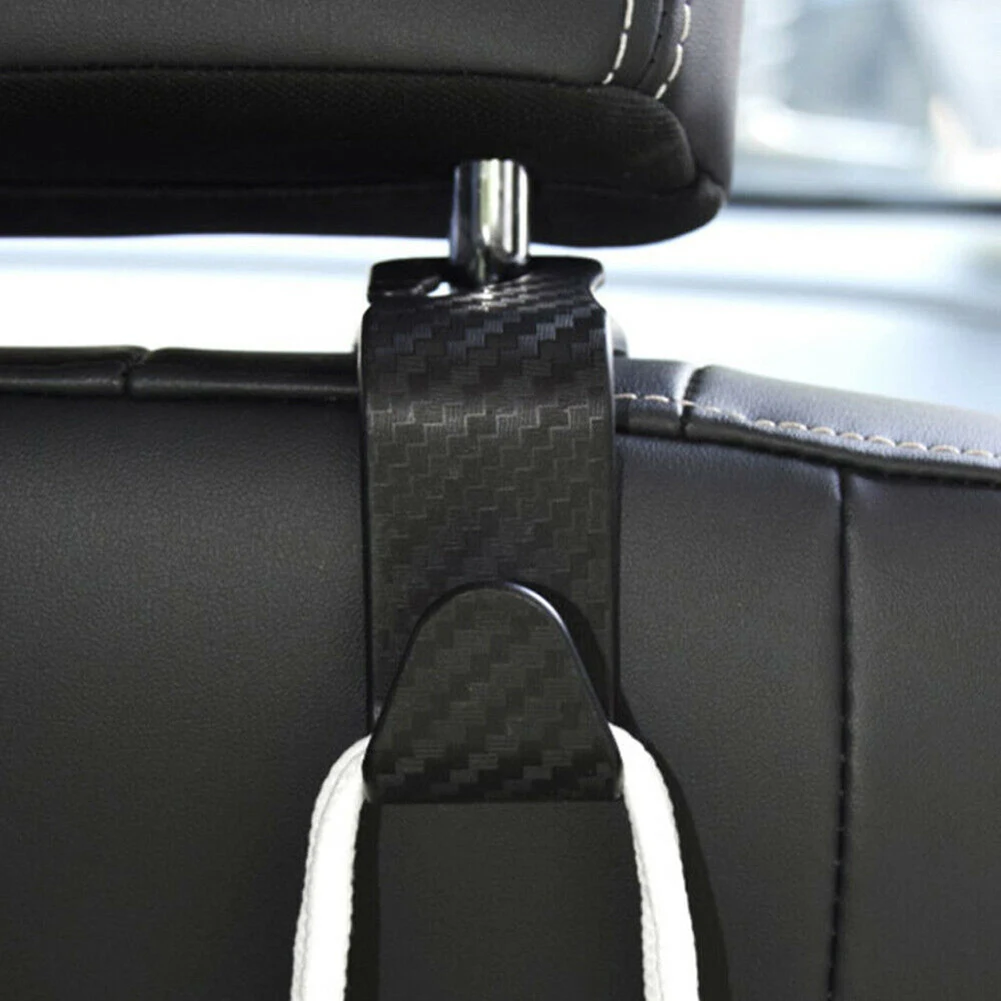 

Storage Hook Back Seat Headrest Hook 2Pcs Multi-purpose Auto Car Car Accessories Carbon Fiber High Performance Hot Sale 2022New