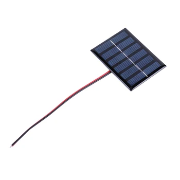 1/2 Pcs Solar Charging Panel 100MA 1W 3V Solar Panel Charger DIY Polysilicon Solar Epoxy Cell Charger for 2-3V Battery Charging 1