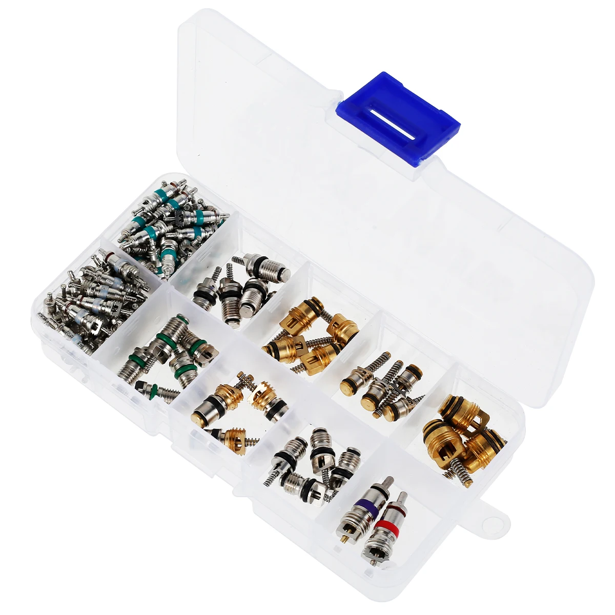 R12 Valve Core Remover Tool Installer Air Conditioner Valve Stem Core Dismantling Tool 102Pcs for Auto Car A/C Tire air conditioning valve core tool air conditioning valve core car ac control valve