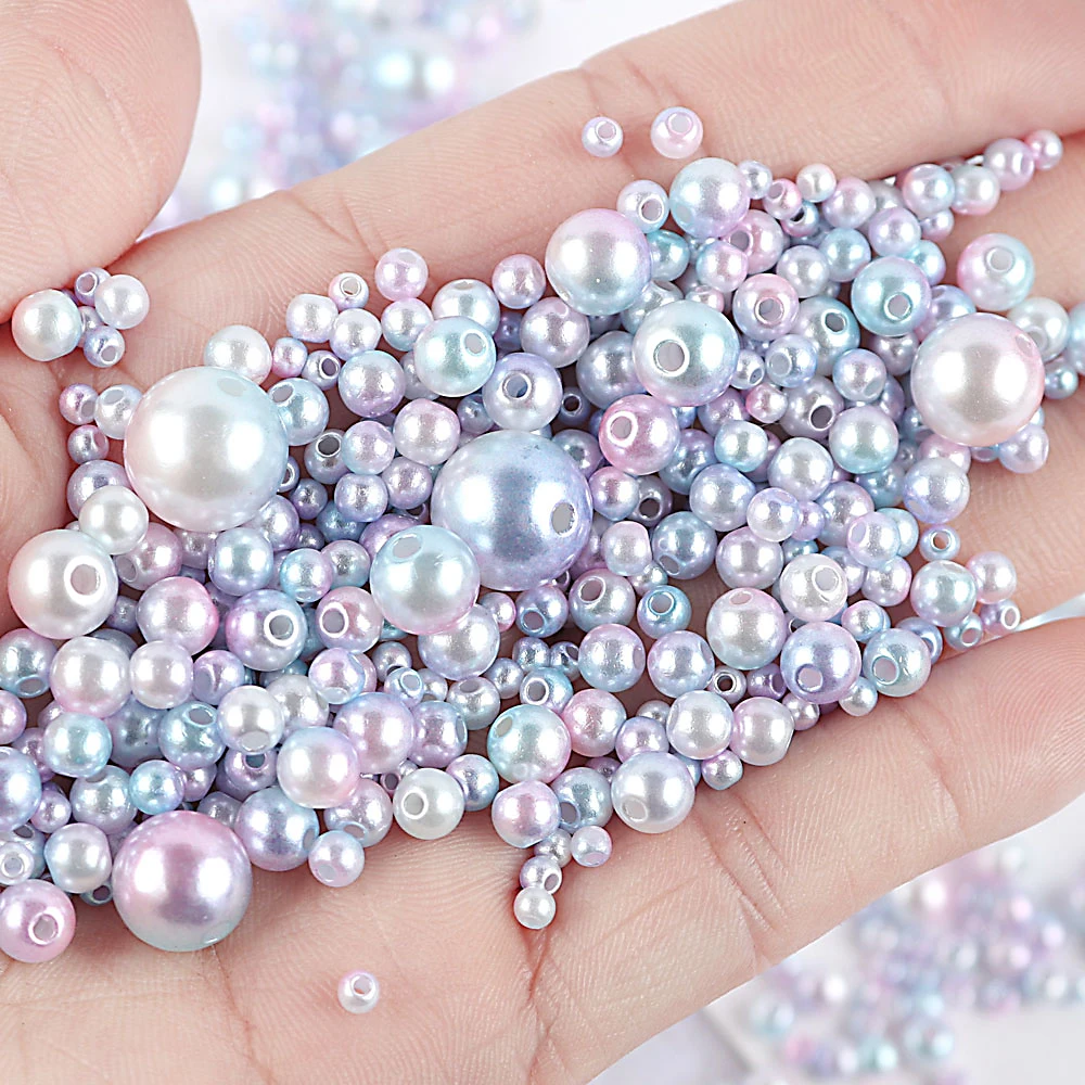 600pcs Pearl Craft Beads Loose Pearls for Jewelry Making, Crafts,  Decoration and Vase Filler (8mm NO Hole)