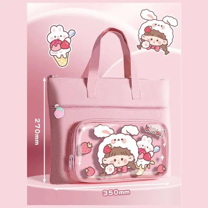 Tote Bags 1pcs Large Capacity Work Commuting Carrying Bag College Style Student Outfit Book