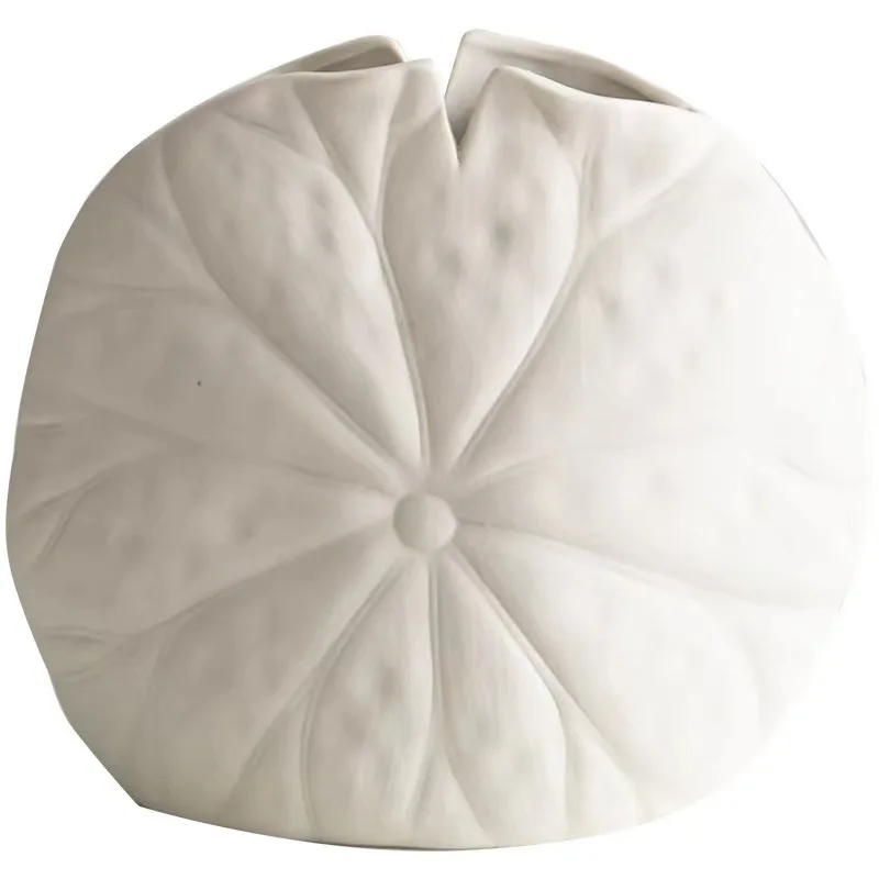 Ceramic Vase Sea Shell Lotus Leaf Leaf Shape Floral Arrangement Accessories Flower Vase Terrarium Room Decoration Accessories 6