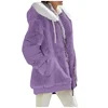 Autumn Winter Fashion Women's Coat New Casual Hooded Zipper Lady Clothes Cashmere Female Fleece Jacket Solid Color Ladies Coats 1
