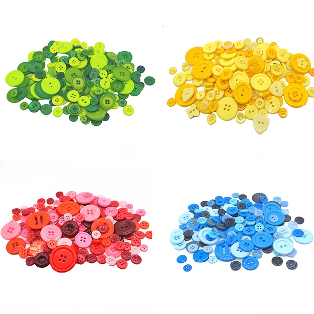 10pcs Resin Flower Buttons Color Children's Clothing DIY Decorative Button  Sweater Cute Cartoon Four Eye Hand Sewn Button - AliExpress