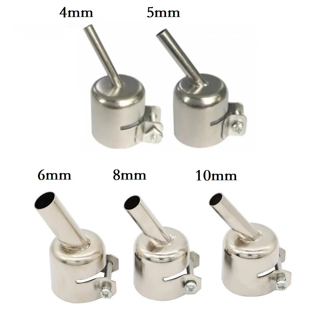 

5pcs 45Degree Curved Angle Welding Nozzle 850 Series Hot Air Soldering Rework Station Welding Nozzles Stainless Steel