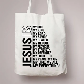 Jesus Is... Printed Tote Bag