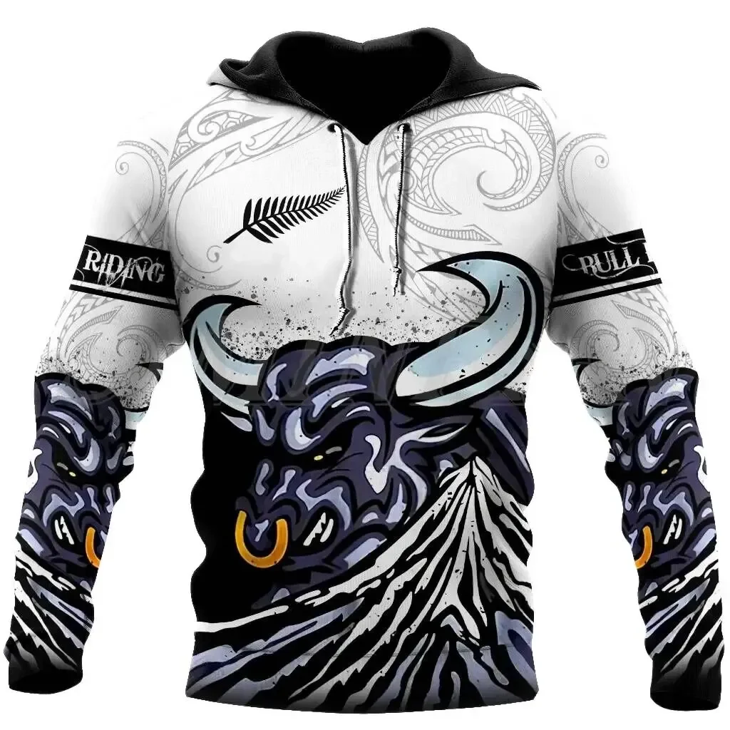thumbnail image 1 of Sudadera con capucha para hombre, estampado 3D de Nueva Zelanda, moda urbana, manga larga, estilo Y2K, sudadera de gran tamaño para exteriores, 6XL, 1 of 4