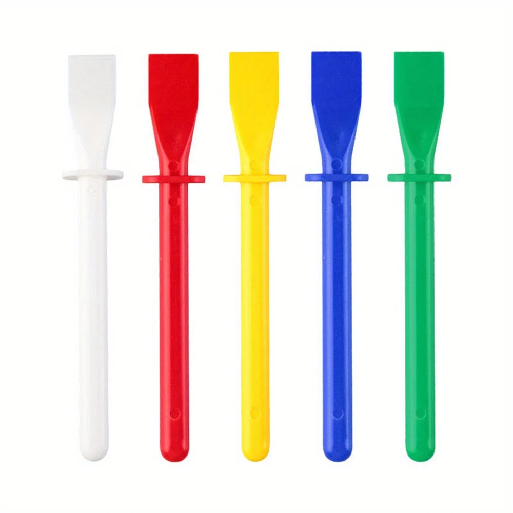 5pcs Leather Glue Tool Brush Cleaner Elastic Film Glue Spreaders Polypropylene Smear Sticks Applicator & Painting Scrapers