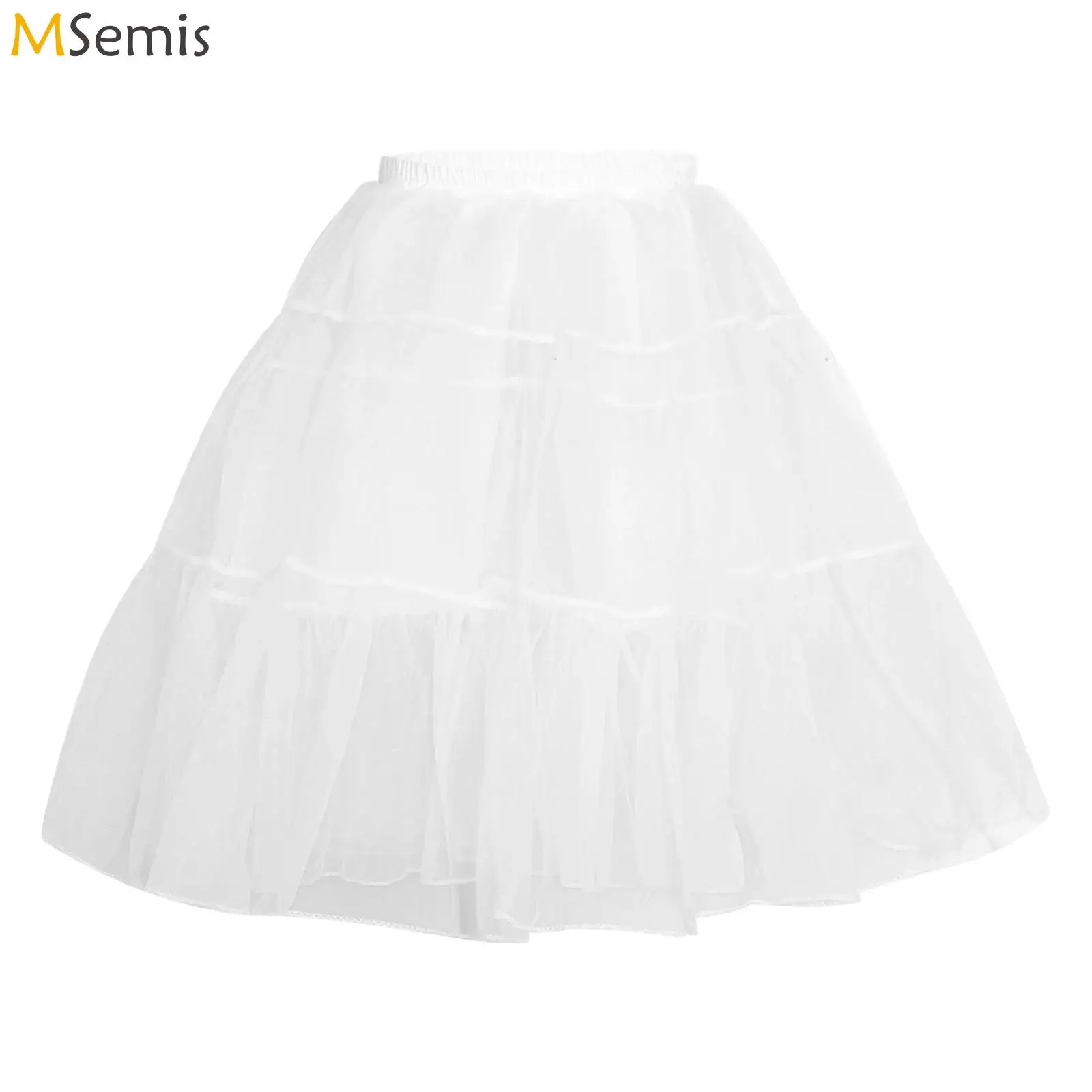 

Puffy Organza Skirts Womens Girls Organza Ruffled Underskirt Loopless Tiered Petticoat Lolita Dress Cosplay Underskirt Accessory