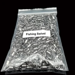New Hot 50PCS Fishing Barrel Bearing Rolling Swivel Solid Ring Fishing Tackle Accessories Fish Tool Pesca Snap Link Peche