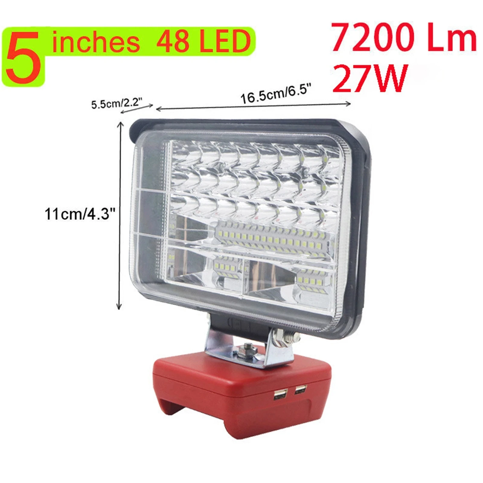 

Wireless LED Work Light for Milwaukee Lithium Battery M18 Portable Outdoor Lamp Work Light (Not Include Battery)