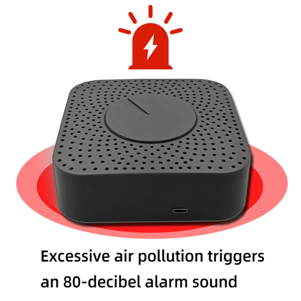 Tuya Zigbee Smart Air Quality Monitor CO2 Meter Carbon Dioxide Detector Voc Formaldehyde Auto Alarm Vogue