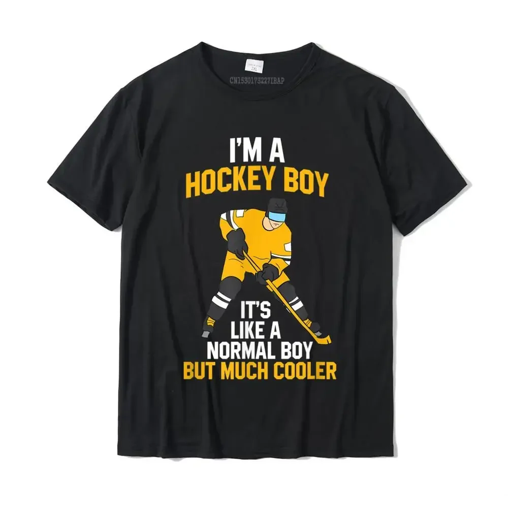 

A1625 Hockey Boy Hockey Son Ice Hockey T-Shirt Crazy Top T-Shirts For Men Cotton Tees Customized Special