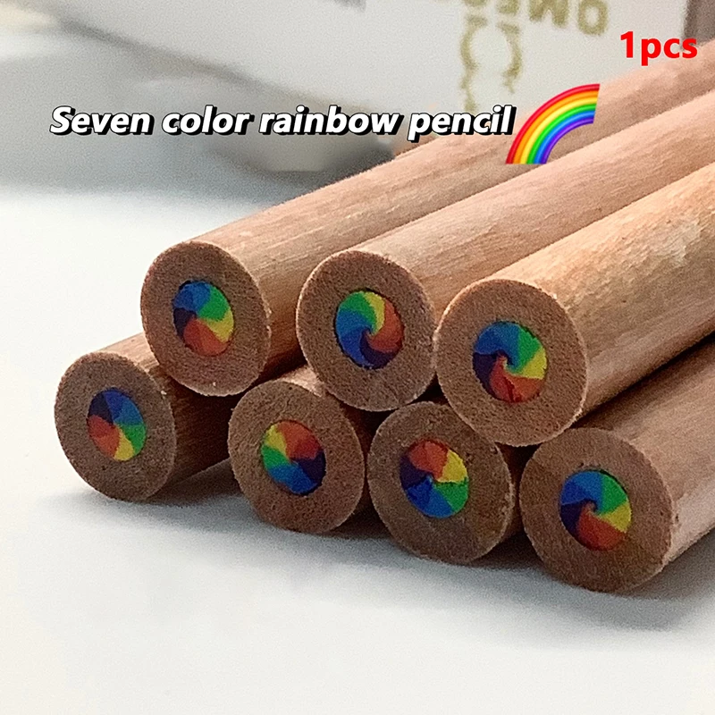 

Adults DIY Handbook Special Multicolored Wooden Pencils 7 Colors Gradient Rainbow Pencils For Art Drawing Coloring Sketching