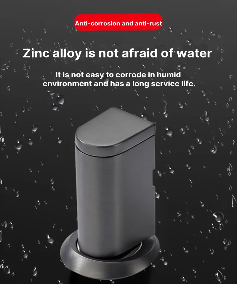 Description Picture 2 of itemStrong Magnetic Punch Free Door Stopper Anti-collision Invisible Zinc Alloy Door Holders Catch Floor Mounted Nail-free Door Stop