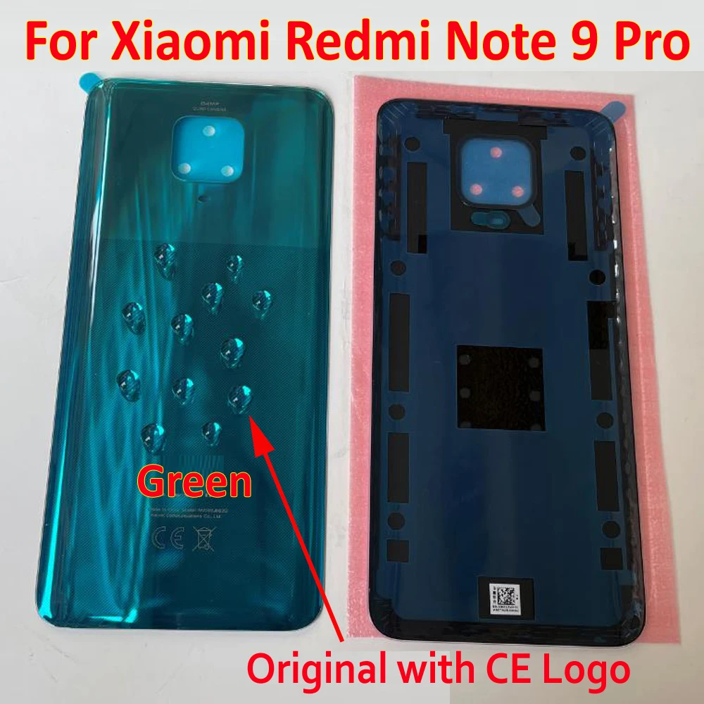 Стеклянная Крышка батарейного отсека для Xiaomi Redmi Note 9 Pro |  AliExpress
