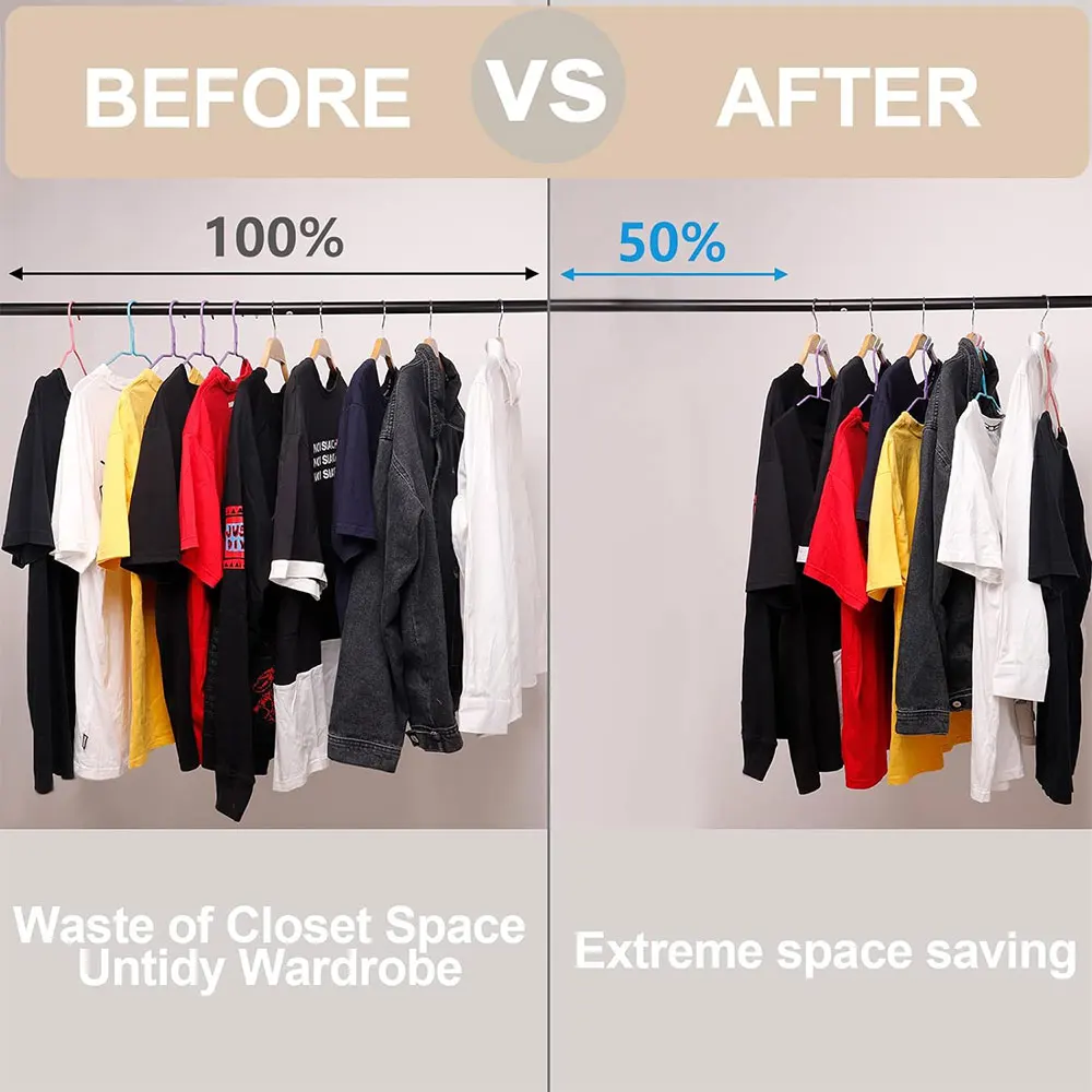 Clothes Hanger Connector Hooks 10Pcs for Organizer Closet Magic Heavy Duty Cascading Connection Space Saving Extenders Clips