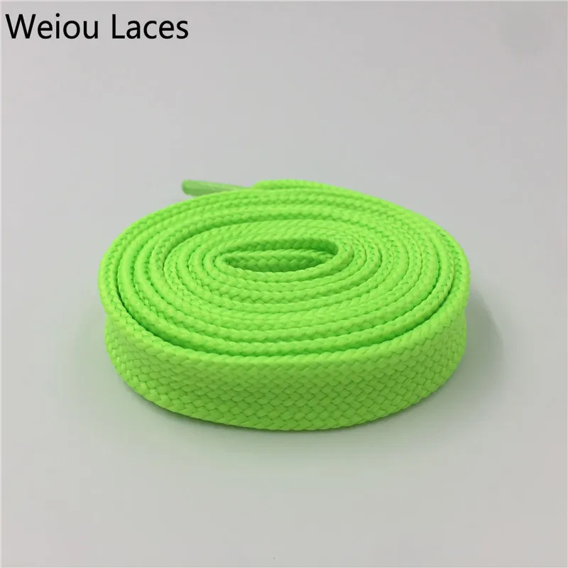 Weiou 1.8cm/0.7'' Wide Width Sneaker Designer Strings Athletic Bootlaces Colorful Laces Flat Lady Female Fat Shoelaces Fashion