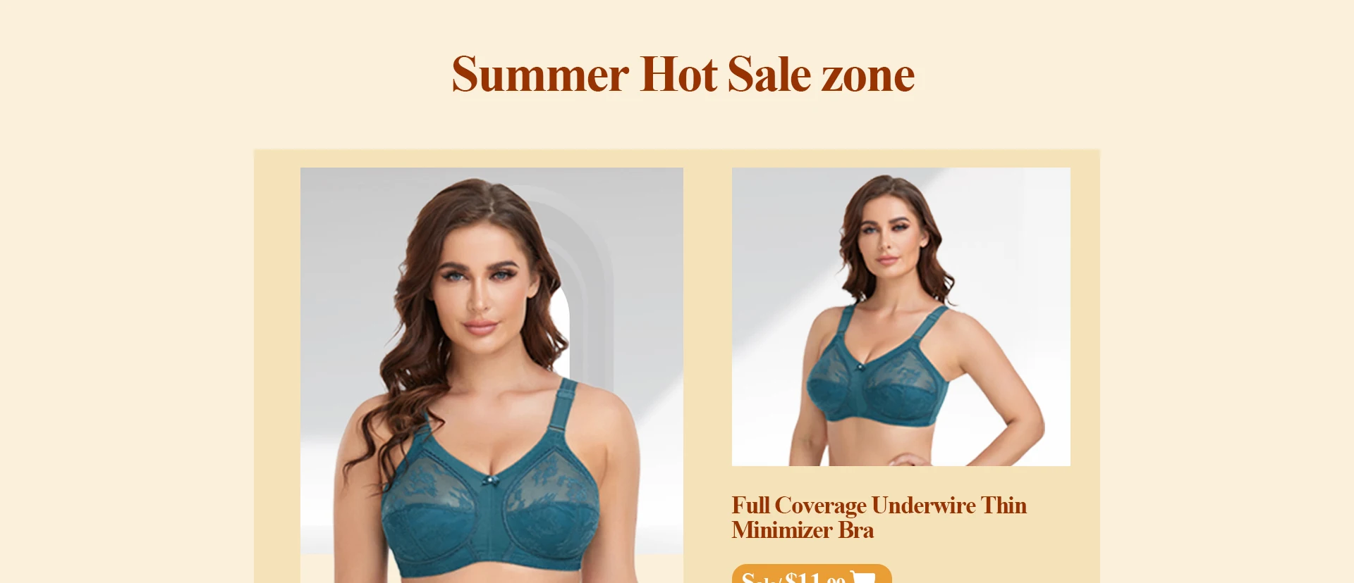 Bra For Women Lace Bra Full Coverage Minimizer Non-padded