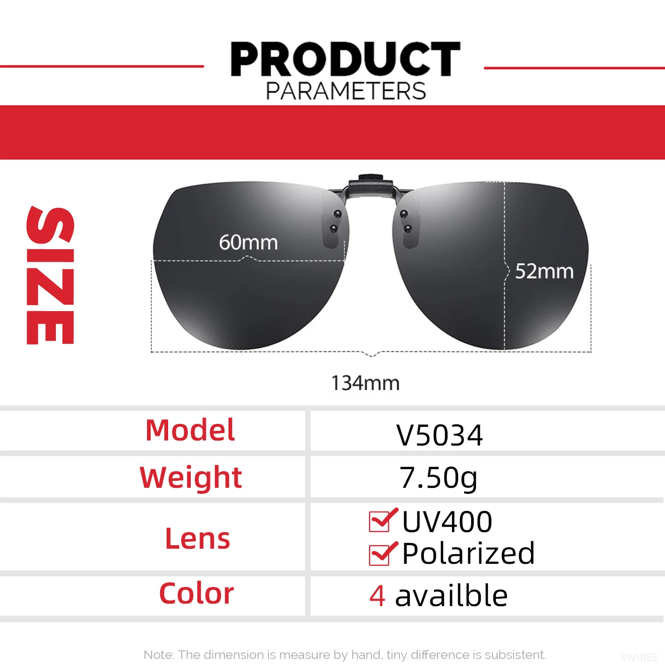 VIVIBEE Mirror Blue Men's Polarized Flip Up Clip On Sunglasses Night Driving UV400 Grey Lens Fishing Fashing Clips for Mypoic 3