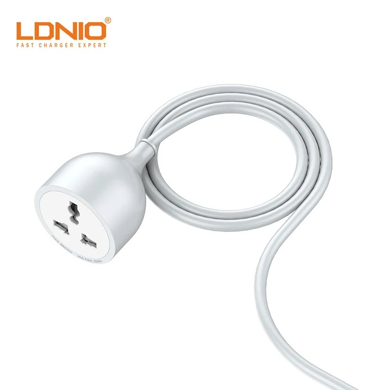 LDNIO SC1017  , 10a 2500W, 5M  ڵ,   ̾,  ÷, Ҳ  PVC  ڵ, Ȩ Ǽ 5m轺 ߿ ܼƮ  ڹٶ ǳ  弱 ⿬