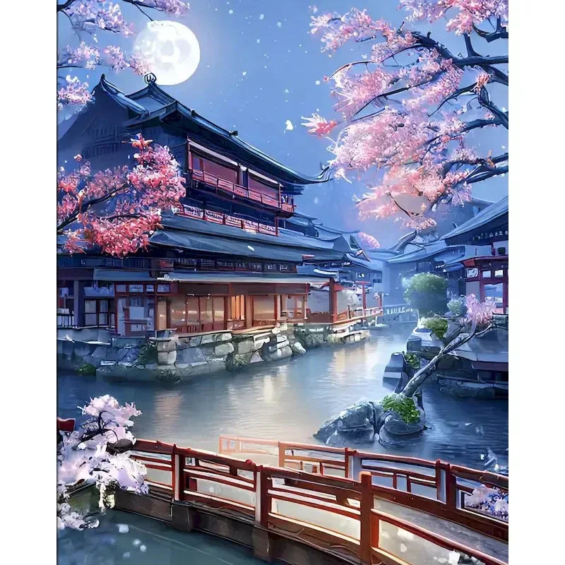 

52654 40x50 cm scenery DIY oil Painting By Numbers Kit acrylic paint by numbers diy Painting Numbers art on Canvas By Numbers