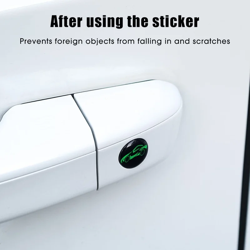 Adesivo per portiera auto - Tappo per serratura portiera auto, 4 pezzi Adesivi per protezione serratura portiera auto Trim, Protezione antiblocco per vite di bloccaggio portiera auto Decorazione chiav