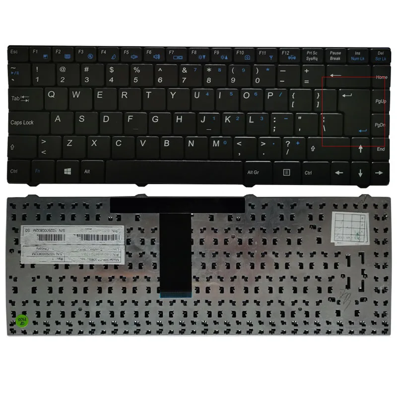 

Новая клавиатура US для ноутбука CLEVO W84 W840T M4121 W840 W830 W84T0 английская версия черная Замена