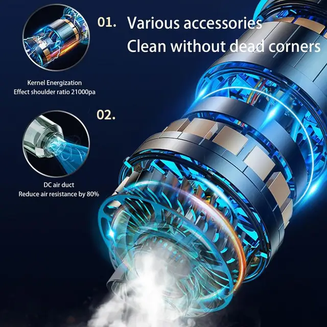 Aspiração poderosa com conveniência sem fio: Aspirador de Pó Sem Fio para Carros